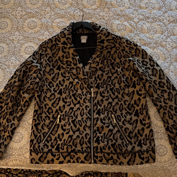 Chico's Leopard Pattern Jacket - Picture 2 of 10